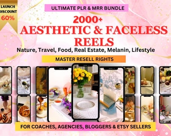Faceless Marketing Guide MRR PLR | Faceless Reels Videos Master Resell Rights | Digital Products to Sell On Etsy Instagram Reels Videos