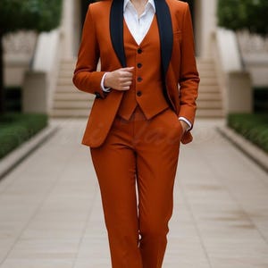 open lace back dress Ag Denim Tellis Pants in Burnt Orange main image 1