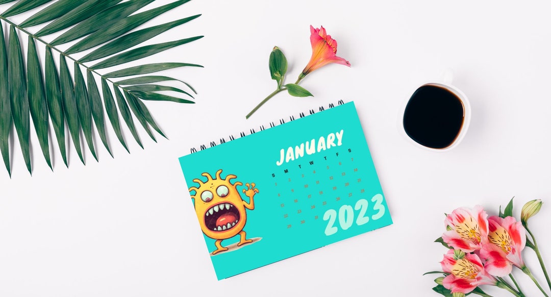 Upgrade Your Days With Our 2023 Colorful Cartoon Aliens Monthly ...