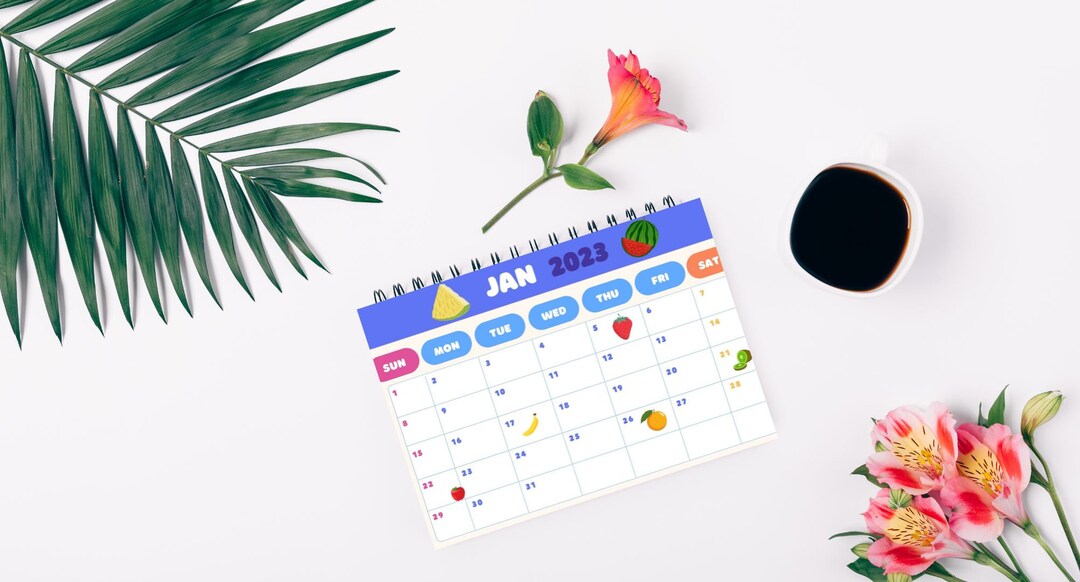2023-lined-printable-calendar-landscape-animated-fruits-etsy