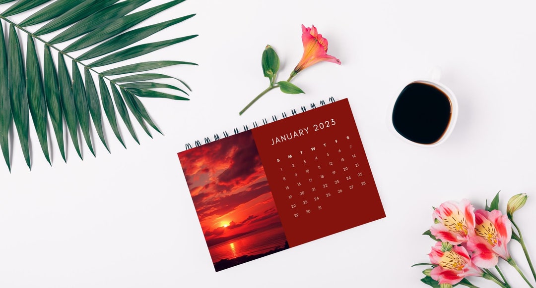 2023 Lined Printable Calendar Landscape Beautiful Nature Etsy Australia