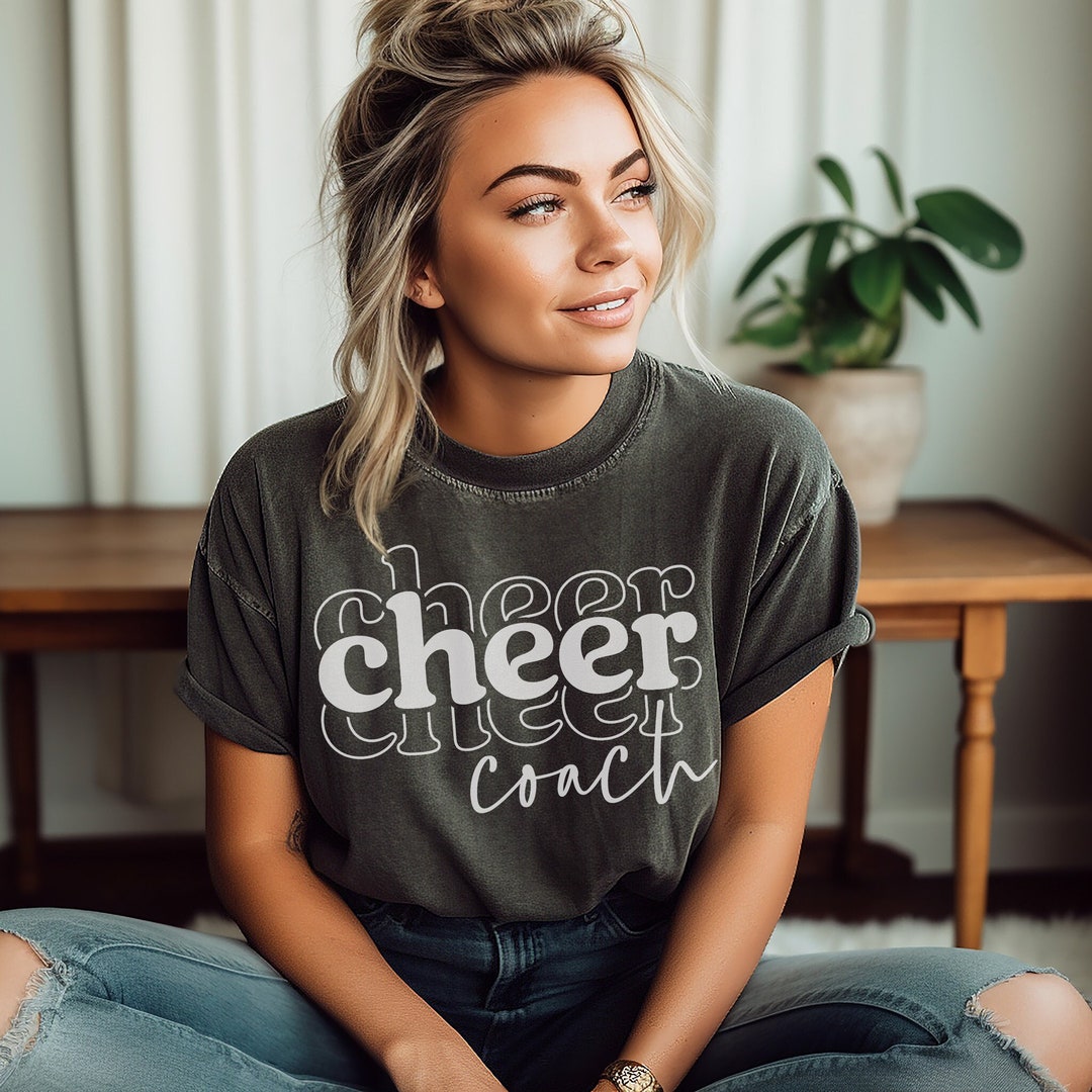 Cheer Coach Shirt Comfort Colors Tshirt Women Shirt Trendy - Etsy