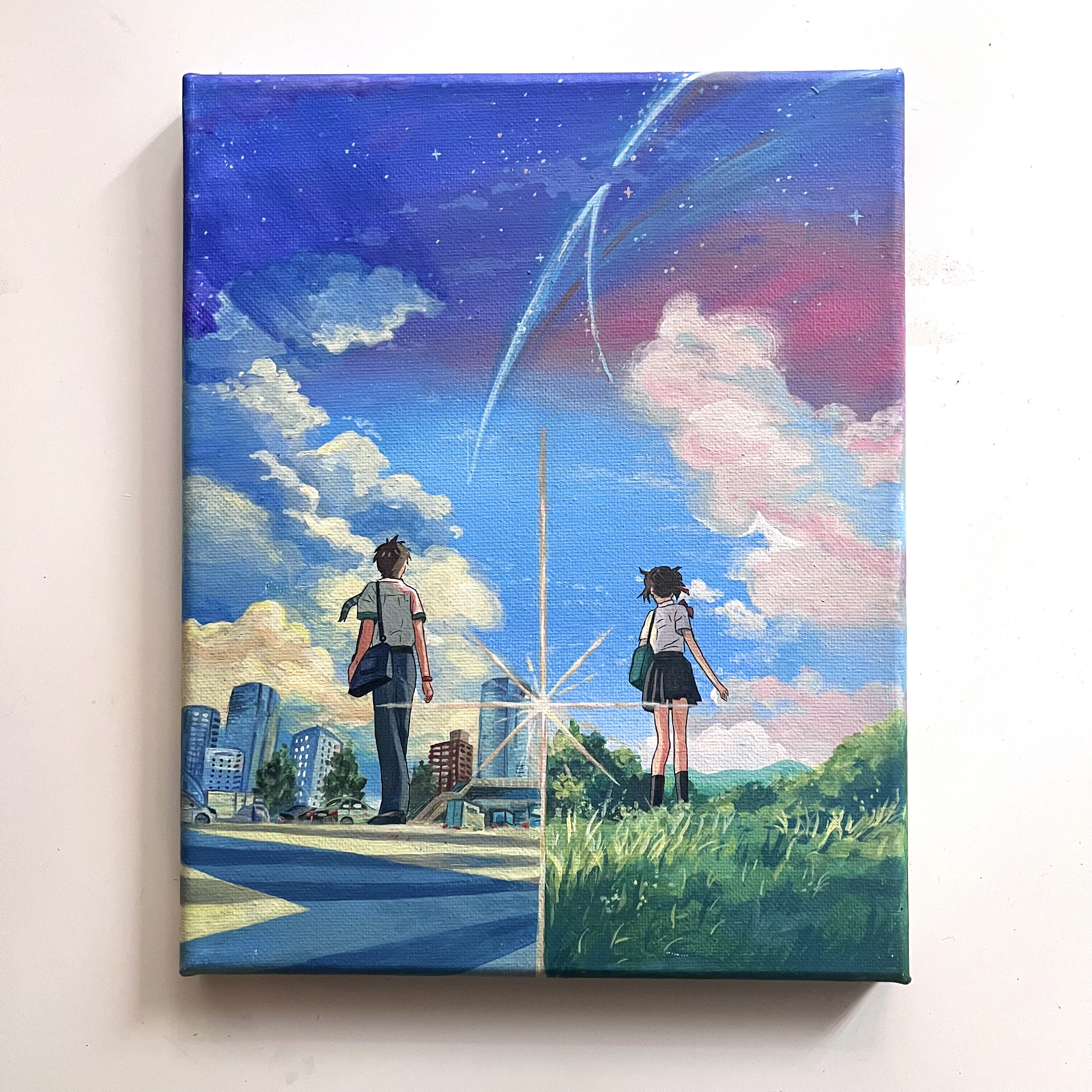 Your Name Anime Original Acrylic Painting MADE TO ORDER | Room