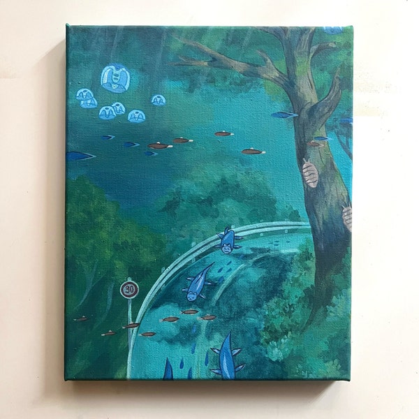 Studio Ghibli Original Painting - Etsy