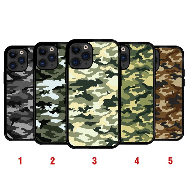 Camo Camouflage Color iPhone 14 13 12 Pro Mini Max Samsung Galaxy S23 S22 S21 Ultra Plus FE Z Flip Fold 3 4 5 Google 6 7 Pro 6A 7A Moto Case