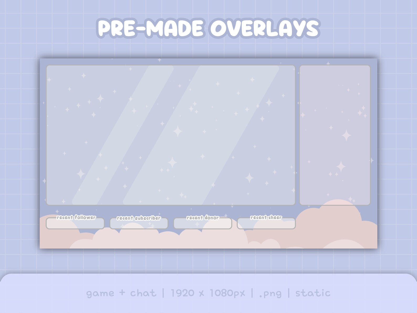 Cotton Candy Clouds Static & Animated Twitch Package / Panels Banner ...