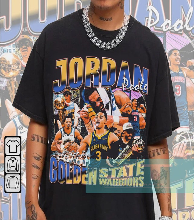 Jordan Poole Shirt Jordan Poole Basketball Star Print Short Sleeve Hip Hop Distressed round Neck main image 0
