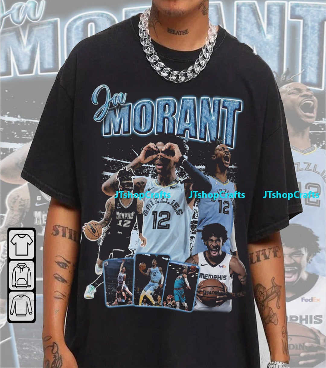 Ja Morant Memphis Grizzlies 90s Vintage x Bootleg Style Rap T-shirt