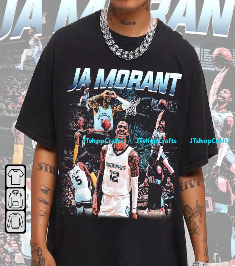 Ja Morant Vintage 90s 80s Bootleg Men Women Oversized Custom T Shirt -  AliExpress