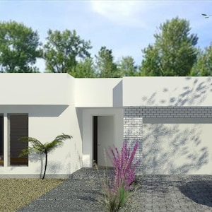 4 Bett Haus Design - Konzept Design Pläne. Maße in Zoll und metrisch