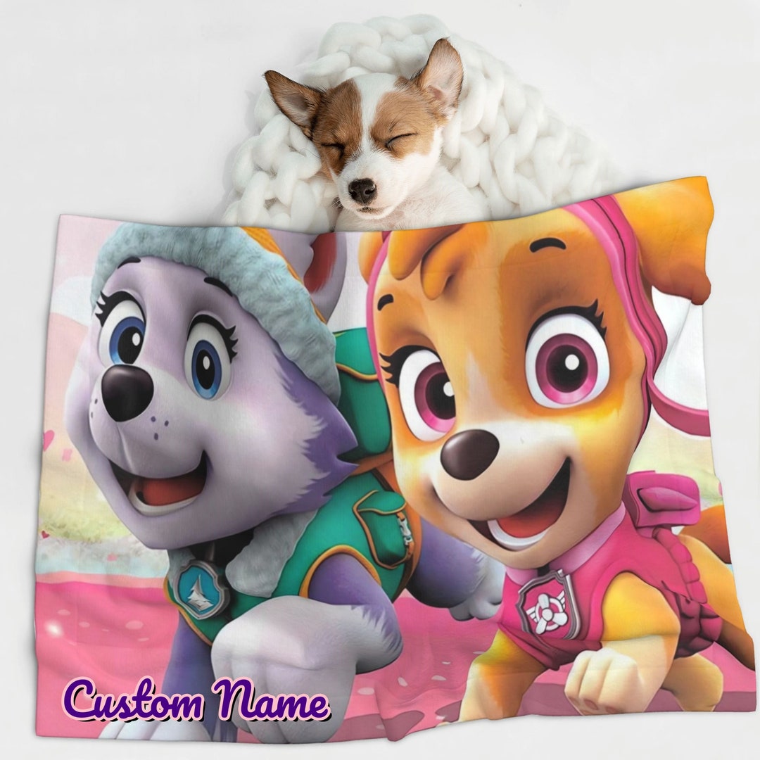 Custom Name PAW Patrol Blanket Personalized Flannel Print Etsy