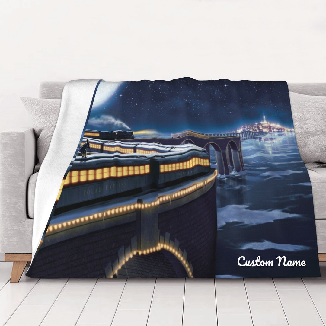 Custom Name the Polar Express Blanket Personalized Flannel Etsy