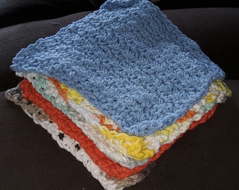 5 Custom Crochet  Wash Cloths