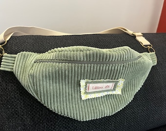 Sac Banane Velours Côtelé Jiliyote - 3 Compartiments, Tendance Et Spacieux, Pour Sport, Voyage, Course, Vélo, École - Femme