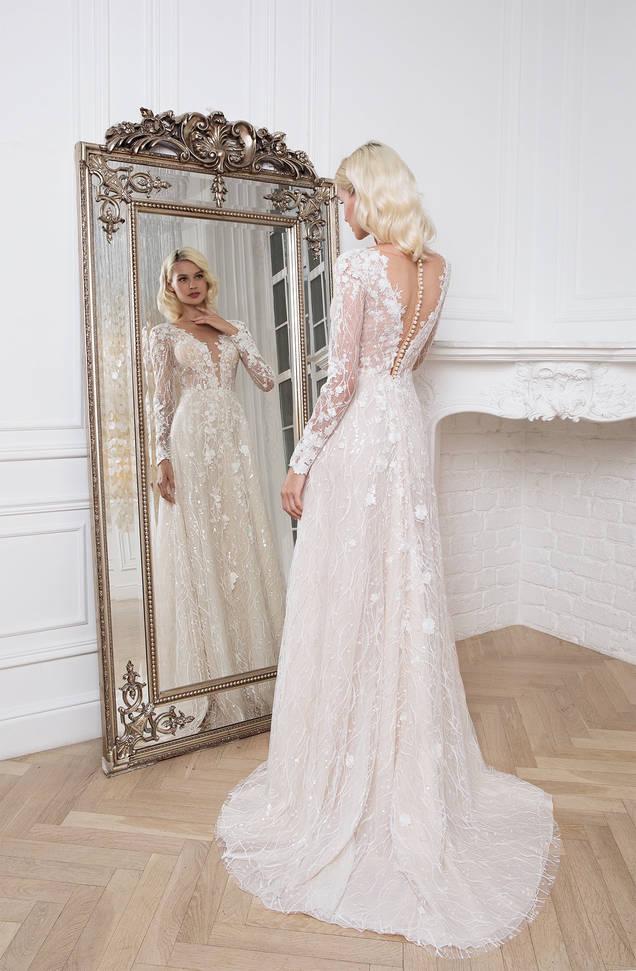 berta bridal long sleeve lace wedding dress Berta Collection Bridal Gown