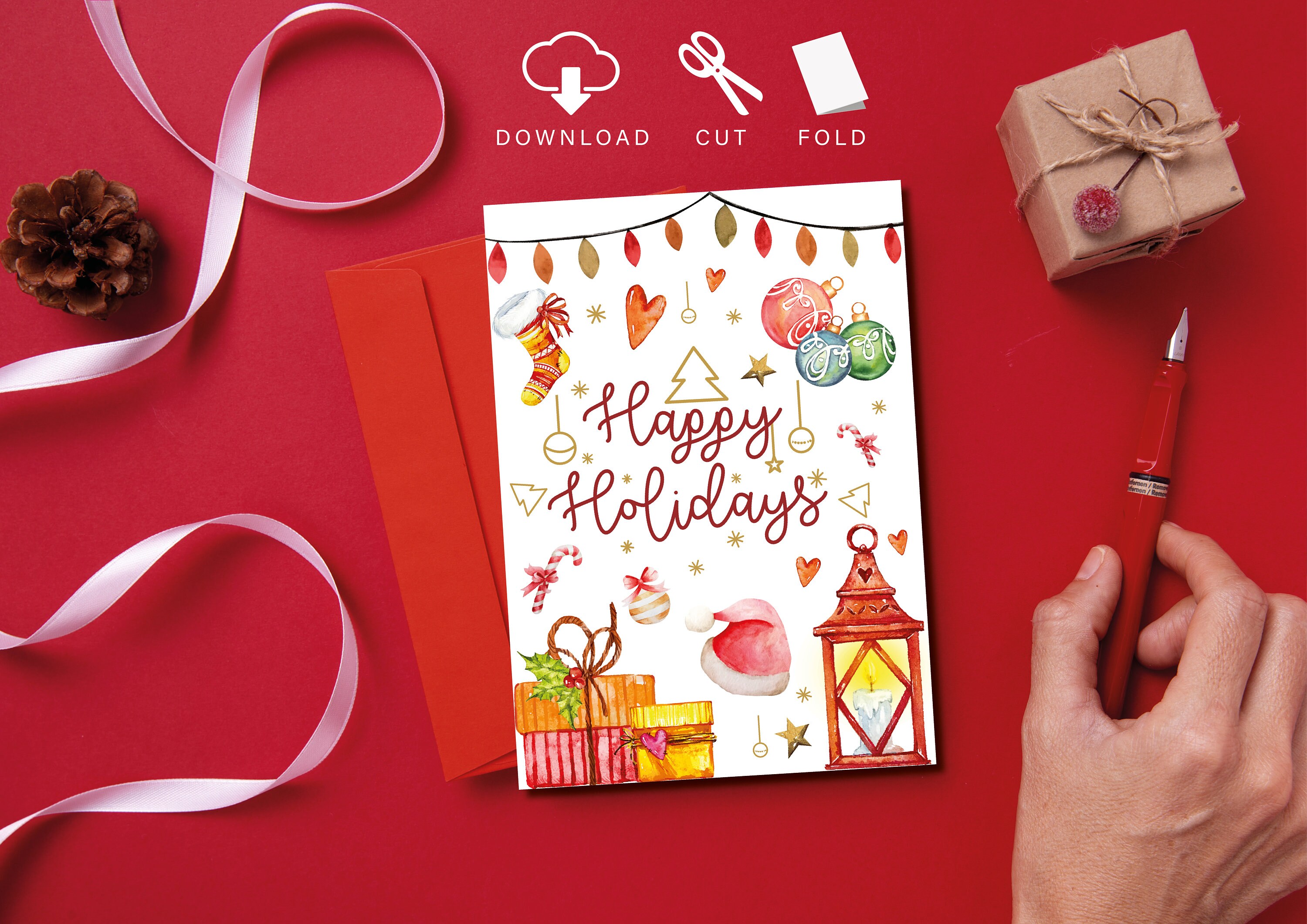 Christmas Card, Merry Christmas Card 2024, Beautiful Printable