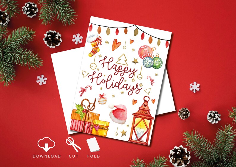 Christmas Card, Merry Christmas Card 2024, Beautiful Printable
