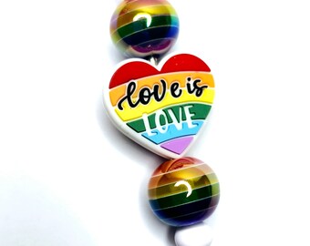 Carrete de insignias del orgullo / el amor es amor / arcoíris