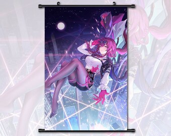 Anime Scroll Painting Honkai Star Rail Kafka Wall Art Hanging Poster Home Decor