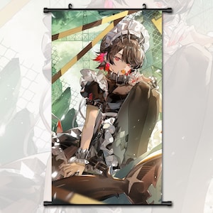Anime Scroll Painting Zenless Zone Zero ZZZ Ellen Joe Wall Art Hanging Poster Home Decor