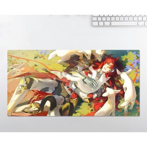 Anime RGB LED Large Mouse Pad, Honkai Star Rail Argenti, Desk Mat, Mousepads ,Gaming Mousepad Keyboard Pad , Gift