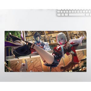 Anime RGB LED Large Mouse Pad, Honkai Star Rail Numby Topaz, Desk Mat, Mousepads ,Gaming Mousepad Keyboard Pad , Gift