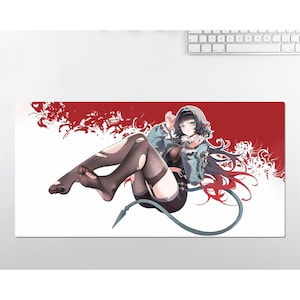 Anime RGB LED Large Mouse Pad, Zenless Zone Zero ZZZ Jane Doe, Desk Mat, Mousepads, Gaming Mousepad Keyboard Pad, Gift