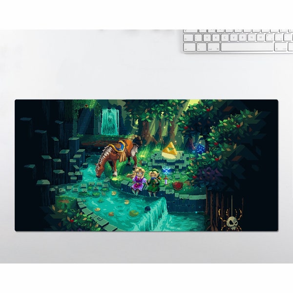 Anime RGB LED Large Mouse Pad, The Legend of Zelda Tears of the Kingdom, Desk Mat, Mousepads ,Gaming Mousepad Keyboard Pad , Gift