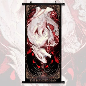 Poster dei Tarocchi da appendere alla parete con motivo a rotolo di anime Baldur's Gate 3 Dark Urge, decorazione per la casa