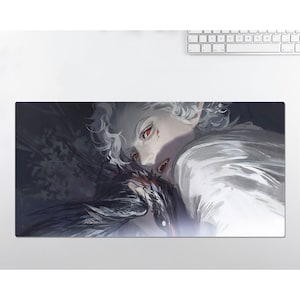 Baldur&#39;s Gate 3 Astarion RGB LED 大型マウスパッド、デスクマット、マウスパッド、ゲーミングマウスパッド、キーボードパッド、ギフト