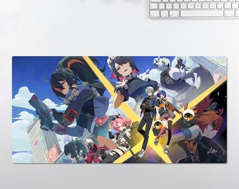 Anime RGB LED Large Mouse Pad, Zenless Zone Zero ZZZ Billy Kid Nicole Demara, Desk Mat, Mousepads, Gaming Mousepad Keyboard Pad, Gift