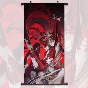 Anime Scroll Painting Baldur's Gate 3 Orin the Red Wall Art Hanging Poster Home Decor