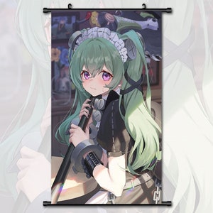 Anime Scroll Painting Zenless Zone Zero ZZZ Corin Wickes Wall Art Hanging Poster Home Decor