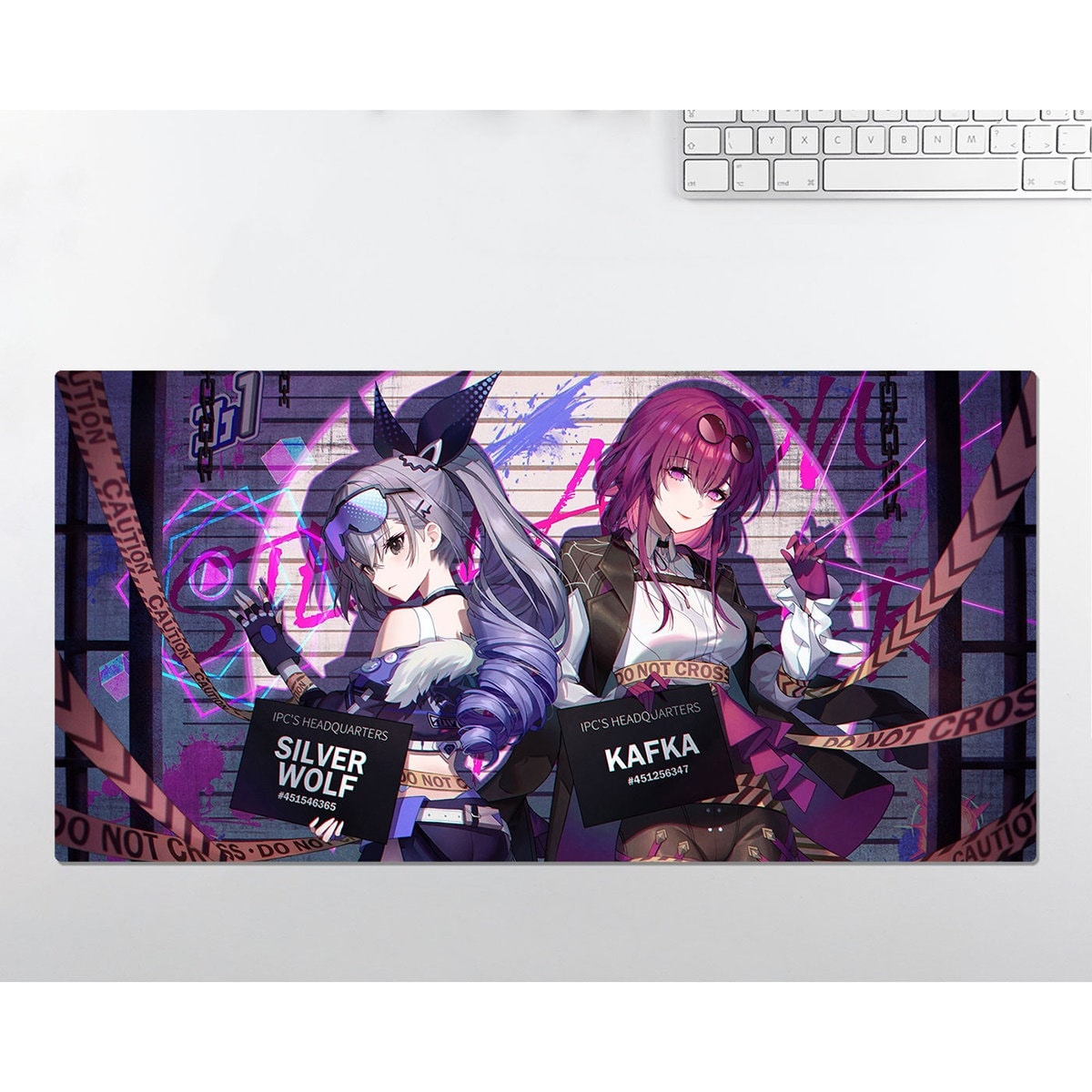 Anime RGB LED Large Mouse Pad, Honkai Star Rail Kafka Silver Wolf