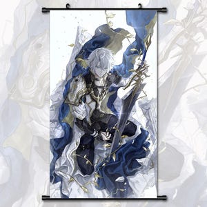 Pintura de pergamino de anime Honkai Star Rail Phainon, arte de pared, póster colgante, decoración del hogar