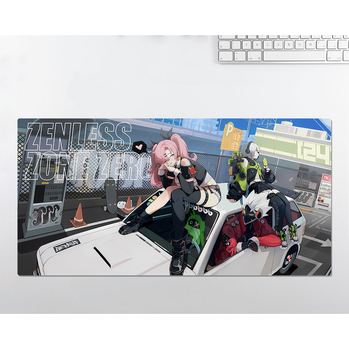 Anime RGB LED Large Mouse Pad, Zenless Zone Zero ZZZ Anby Nicole