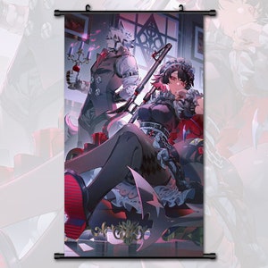 Anime Scroll Painting Zenless Zone Zero ZZZ Ellen Joe Wall Art Hanging Poster Home Decor