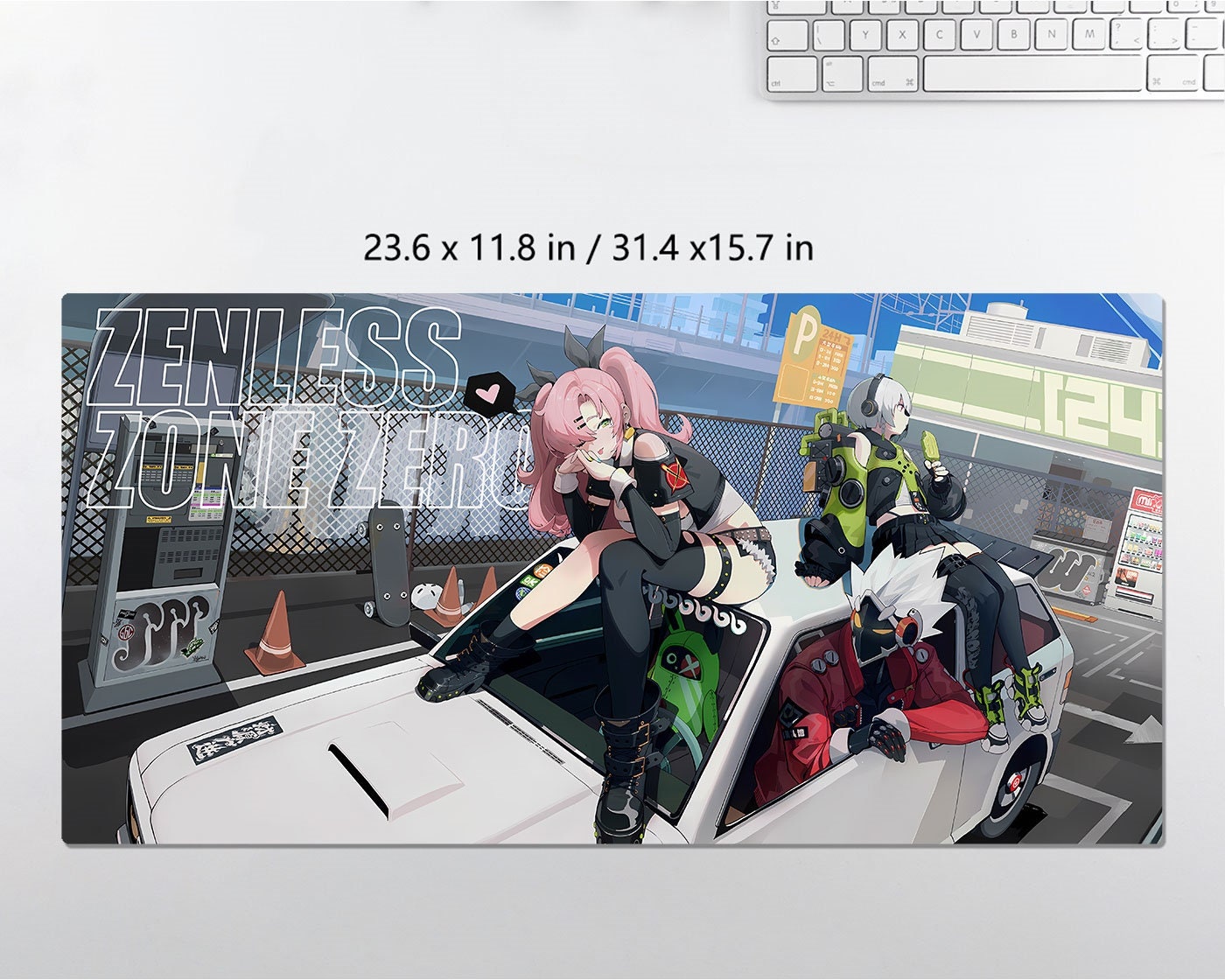 Anime RGB LED Large Mouse Pad, Zenless Zone Zero ZZZ Anby Nicole