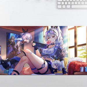 Anime RGB LED Large Mouse Pad, Honkai Star Rail Blade Silver Wolf, Desk Mat, Mousepads ,Gaming Mousepad Keyboard Pad , Gift