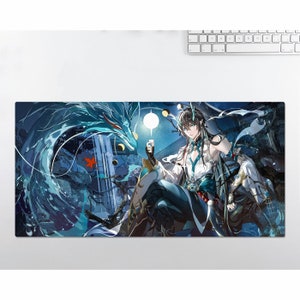 Anime RGB LED Large Mouse Pad, Honkai Star Rail Dan Heng Imbibitor Lunae, Desk Mat, Mousepads ,Gaming Mousepad Keyboard Pad , Gift