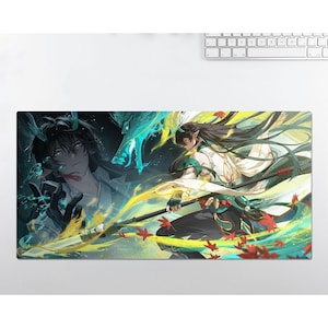 Anime RGB LED Large Mouse Pad, Honkai Star Rail Dan Heng Imbibitor Lunae, Desk Mat, Mousepads ,Gaming Mousepad Keyboard Pad , Gift