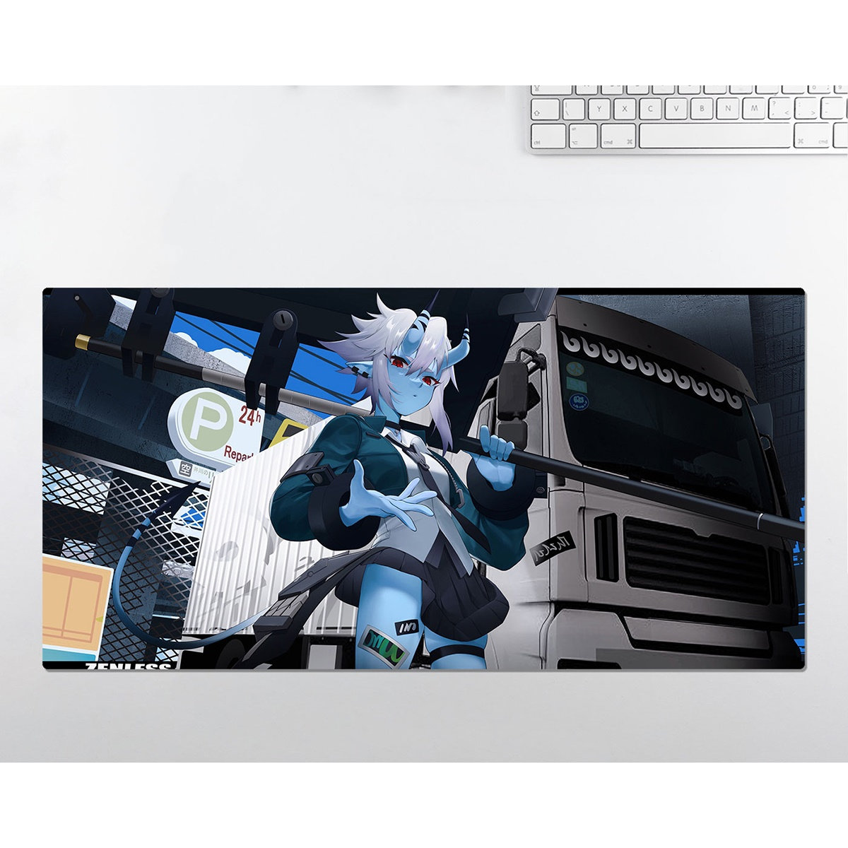 Anime RGB LED Large Mouse Pad, Zenless Zone Zero ZZZ Soukaku, Desk