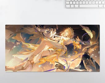 Anime RGB LED Large Mouse Pad, Honkai Star Rail Aglaea, Desk Mat, Mousepads,Gaming Mousepad Keyboard Pad, Gift