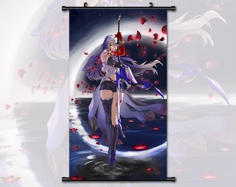 Anime Scroll Painting Honkai Star Rail Acheron Wall Art Hanging Poster Home Decor