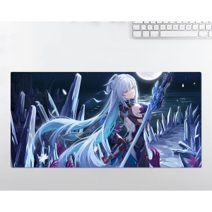 Anime RGB LED Large Mouse Pad, Honkai Star Rail Jingliu, Desk Mat, Mousepads,Gaming Mousepad Keyboard Pad, Gift