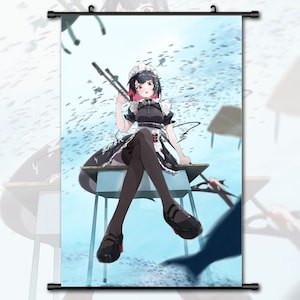 Anime Scroll Painting Zenless Zone Zero ZZZ Ellen Joe Wall Art Hanging Poster Home Decor
