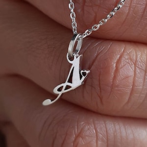 Medalhão de coração - Colar de letras personalizado de prata esterlina 925, joias personalizadas - presente de feriado exclusivo para mulheres, aniversário e aniversário
