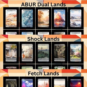 30 Lands ABUR dual/ Shock/ Fetch lands Bonus EDH Proxy Foil and Non-Foil Available image 1