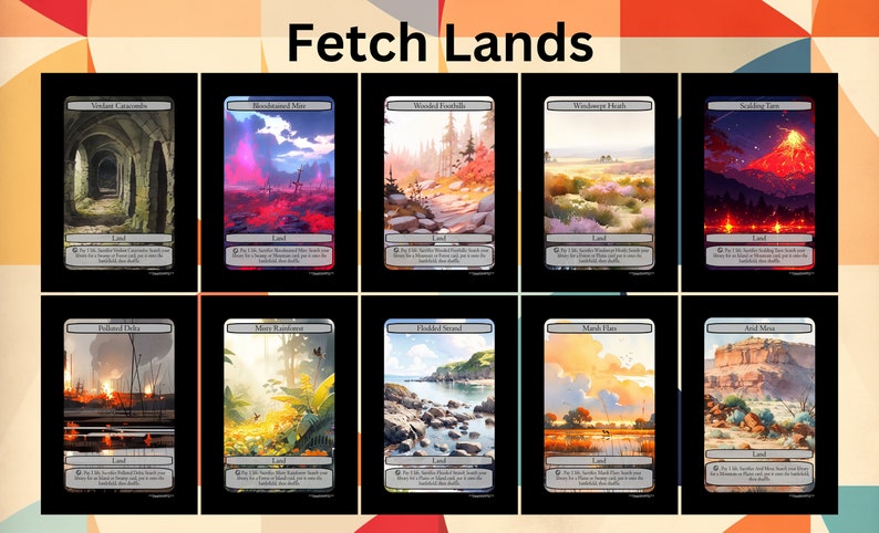 30 Lands ABUR dual/ Shock/ Fetch lands Bonus EDH Proxy Foil and Non-Foil Available image 3