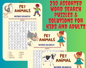 230 sopas de letras para niños y adultos (descarga digital)